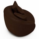 Ver imagem 7 de Poltrona Decorativa Base Giratória Galáxia com Almofadas PU Marrom G45 - Gran Belo