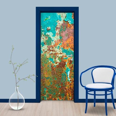 Adesivo de Porta Ferrugem 2 Arte Destaque G - 0,93 X 2,13 Metros