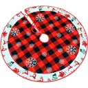 Ver imagem 4 de Saia para Árvore Natal Temática Flocos de Neve Natalino 90cm