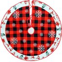 Ver imagem 1 de Saia para Árvore Natal Temática Flocos de Neve Natalino 90cm