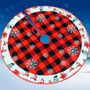 Ver imagem 2 de Saia para Árvore Natal Temática Flocos de Neve Natalino 90cm