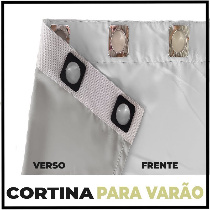 cortina blackout Livia 8,00 x 2,90 corta luz voal branco - 6