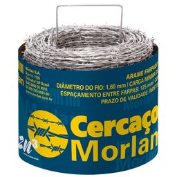 Arame Farpado Para Cerca Cercaço Zn3 250m 1,6mm Morlan - 1
