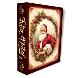 Caixa Livro Decorativa Papai Noel - 3cm