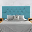 Ver imagem 1 de Cabeceira Cama Box Estofada Solteirão 100 Cm Suede Melissa Cor:azul Turquesa
