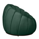 Ver imagem 2 de Poltrona Redonda Concha C/ Almofada Base Fixa Veludo Verde - Belliv Decor