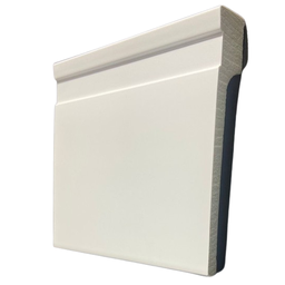 Rodapé de Sobrepor Poliestireno 12cm Frisado Branco - Formix 3d - 1