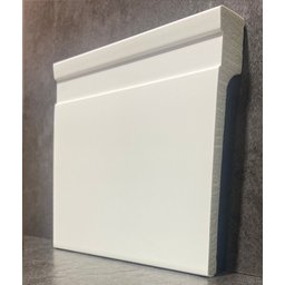 Rodapé de Sobrepor Poliestireno 12cm Frisado Branco - Formix 3d - 2