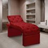 Maca Estofada Estética Cílios Regulável Spa Veludo Ivete Vermelho - 2
