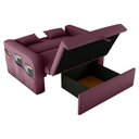 Ver imagem 4 de Sofá Cama 2 Lugares com Baú Hiram Veludo Rosê