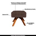 Ver imagem 4 de Kit 2 Puffs Decorativos Base Giratória Karen Suede Marrom - Gran Belo