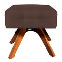 Ver mais imagens de Kit 2 Puffs Decorativos Base Giratória Karen Suede Marrom - Gran Belo