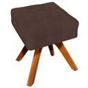 Ver imagem 6 de Kit 2 Puffs Decorativos Base Giratória Karen Suede Marrom - Gran Belo