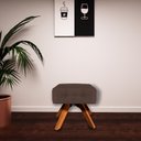 Ver imagem 2 de Kit 2 Puffs Decorativos Base Giratória Karen Suede Marrom - Gran Belo