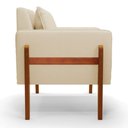 Ver imagem 6 de Kit 02 Poltronas Lana Linho Base De Madeira A19 Bege