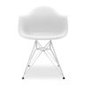 Kit 2 Cadeiras Charles Eames Braço Branca Ferro Cromado - 3
