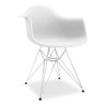 Kit 2 Cadeiras Charles Eames Braço Branca Ferro Cromado - 2