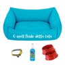 Kit Pet Com Cama Cachorro Gato M 57X37 Mais Lindo Da Casa - 1