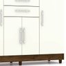 Cômoda Sapateira para Quarto 4 Portas 3 Gavetas 152cm Agrado V02 Imbuia/Champanhe - Mpozenato - 5