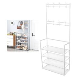 Rack Arara Sapateira 4 Andares Cabide Gancho Sapato Tenis Sandalia Roupa Closet Sala Quarto Multiuso - 1