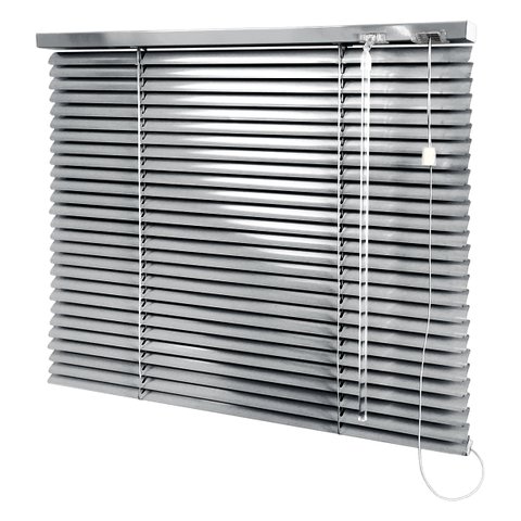 Persiana Horizontal Prata - 1,22m Larg X 1,63m Alt - Alumínio 25mm - Persianet