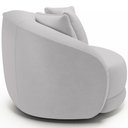Ver imagem 4 de Poltrona Decorativa Base Giratória Witta M03 Veludo Cinza - Lyam Decor