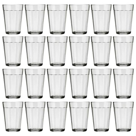 Kit 24 Copos Americanos Vidro Transparente 190ml Café Cerveja Bar Restaurante Lanchonete