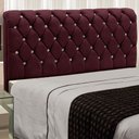 Ver imagem 1 de Cabeceira para Cama Casal 140cm Fernanda Veludo Vinho
