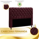 Ver imagem 4 de Cabeceira para Cama Casal 140cm Fernanda Veludo Vinho