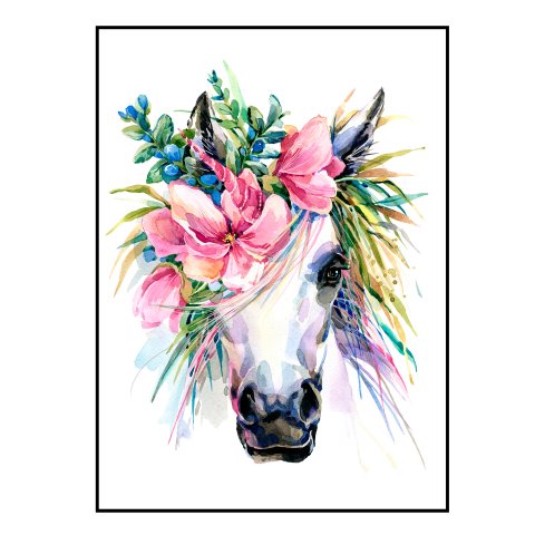 Quadro Decorativo Barcelona Unicornio 50x70 cm 50 x 70 cm
