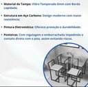 Ver imagem 4 de Mesa Quadrada Industrial 70cm Dourada Tampo Vidro Temperado Don Castro Decor Industrial Premium