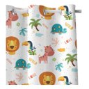 Ver imagem 3 de Cortina Infantil Animais Safari 3 Tecido Premium 2,60x1,50m