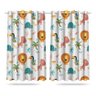 Cortina Infantil Animais Safari 3 Tecido Premium 2,60x1,50m - 1
