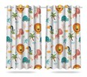 Ver imagem 1 de Cortina Infantil Animais Safari 3 Tecido Premium 2,60x1,50m