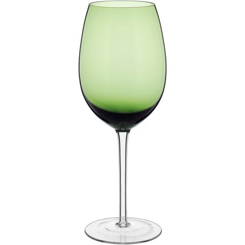 Jogo 2 Peças Taça de Vidro 480ml Verde 22x8x8cm Vinho Água Espumante Champagne