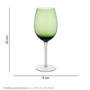 Ver imagem 2 de Jogo 2 Peças Taça de Vidro 480ml Verde 22x8x8cm Vinho Água Espumante Champagne