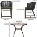 Ver imagem 2 de Mesa com 4 Cadeiras e Noronha Estofado 13 Trama Original Preto