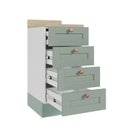 Ver mais imagens de Balcão Planejado 4 Gavetas 40cm com Tampo Arizona CabeCasa MadeiraOriginals Verde/Menta/Branco