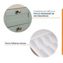 Ver imagem 6 de Balcão Planejado 4 Gavetas 40cm com Tampo Arizona CabeCasa MadeiraOriginals Verde/Menta/Branco