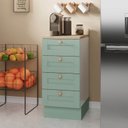 Ver imagem 1 de Balcão Planejado 4 Gavetas 40cm com Tampo Arizona CabeCasa MadeiraOriginals Verde/Menta/Branco
