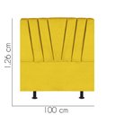 Ver imagem 3 de Cabeceira Estofada Bélgica 100CM Solteiro Courino Amarelo - D A DECOR