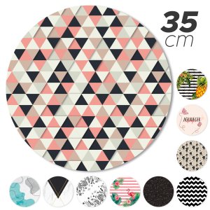 Kit 6 Capas Sousplat Jogo Americano Sala Jantar Redondo Cozinha Mesa 1 Peça 35cm X 35cm Triângulo