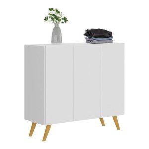 Armário Lavanderia 90cm Mp5033 Branco/Natural