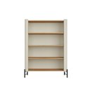 Ver imagem 4 de Cristaleira com 2 Portas 98,5cm Vidro Canelado Pés em Metal Cor:louro e Luna com Dourado