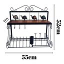 Ver imagem 2 de Paneleiro 55cm + Argola Porta Guardanapos / Escorredor de Pratos:angola Flor