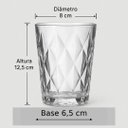 Ver imagem 4 de Conjunto 6 Copos Diamond Vidro Premium 400ml - Quality Glass