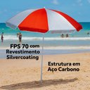 Ver imagem 2 de Guarda-sol Mor 1,80m Fps 70 Estrutura Aço Carbono Resistente:vermelho