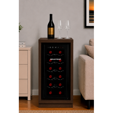 Barzinho Bancada para Embutir Adega Refrigerada Vinho Mdf