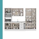 Ver imagem 6 de Cozinha Completa Milla Living Move 15 Portas 3 Gavetas MDF 320cm Branco