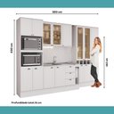 Ver imagem 2 de Cozinha Completa Milla Living Move 15 Portas 3 Gavetas MDF 320cm Branco